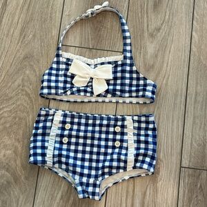 Janie and Jack girls Bingham blue bikini